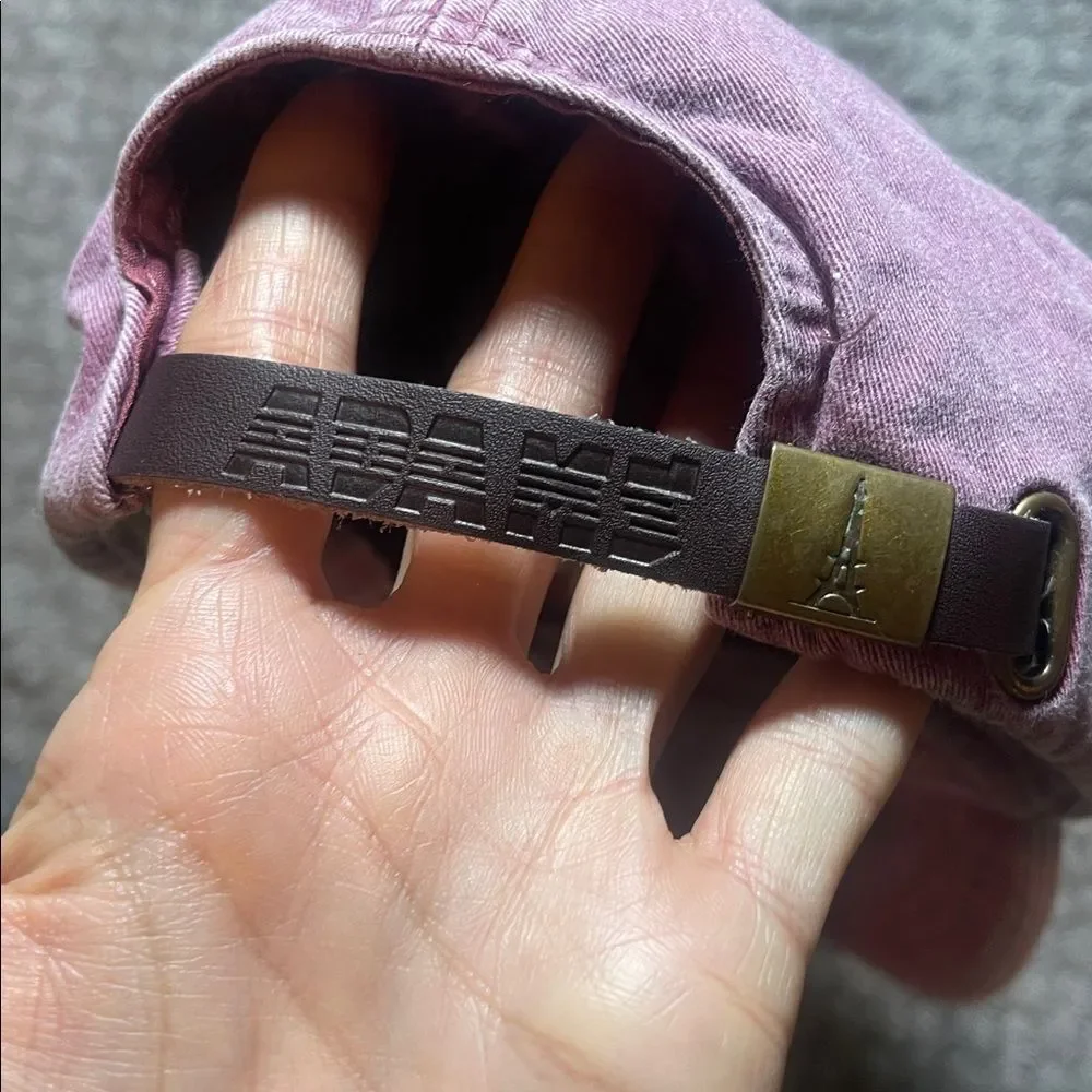 Adams Mauve Baseball Cap with Eiffel Tower Detail